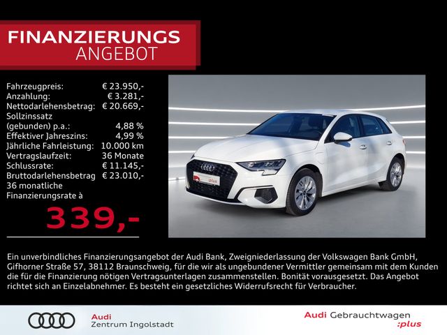 AUDI A3 Sportback 40 TFSI e S-tronic NAVI PDC virtual