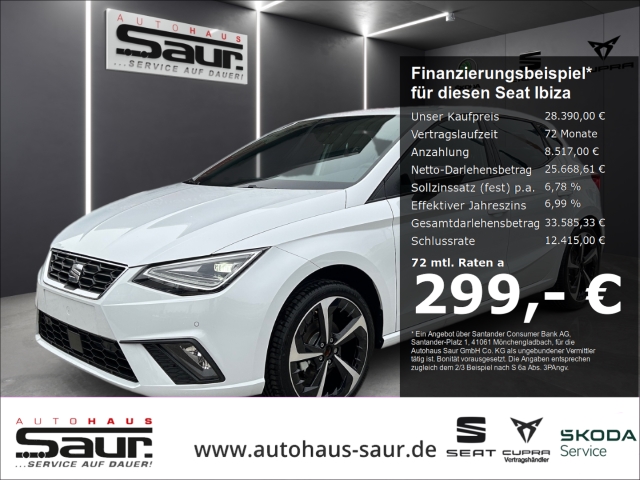 Seat Ibiza FR 1.0 TSI DSG VOLL LED RÜCKFAHRKAMERA SHZ BEATS NAVI