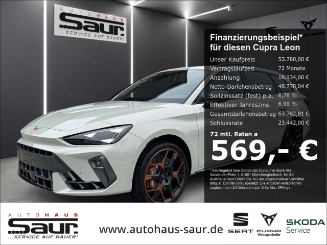 Cupra Leon Sportstourer VZ 2.0 TSI 4Drive DSG AHK MATRIX LED PANORAMA