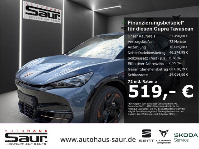 Cupra Tavascan 210 kW Endurance LED KLIMA NAVI KAMERA SHZ GLASDACH
