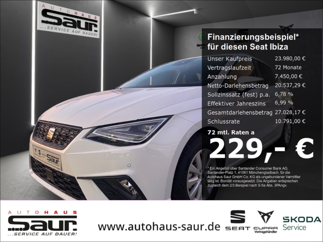 Seat Ibiza Road Edition 1.0 TSI RÜCKFAHRKAMERA SHZ VOLL-LED VIRTUAL COCKPIT