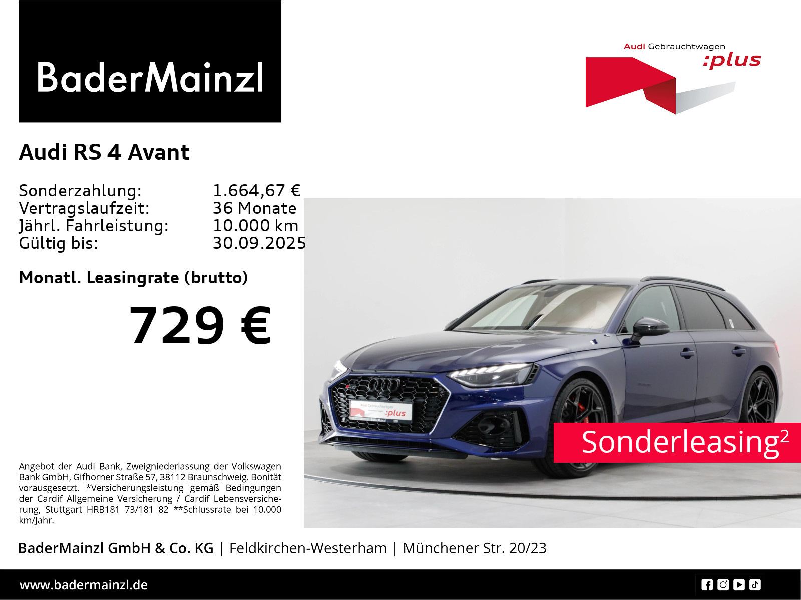 AUDI RS 4 Avant Competition Plus B&O HUD RS-Abgas Kam