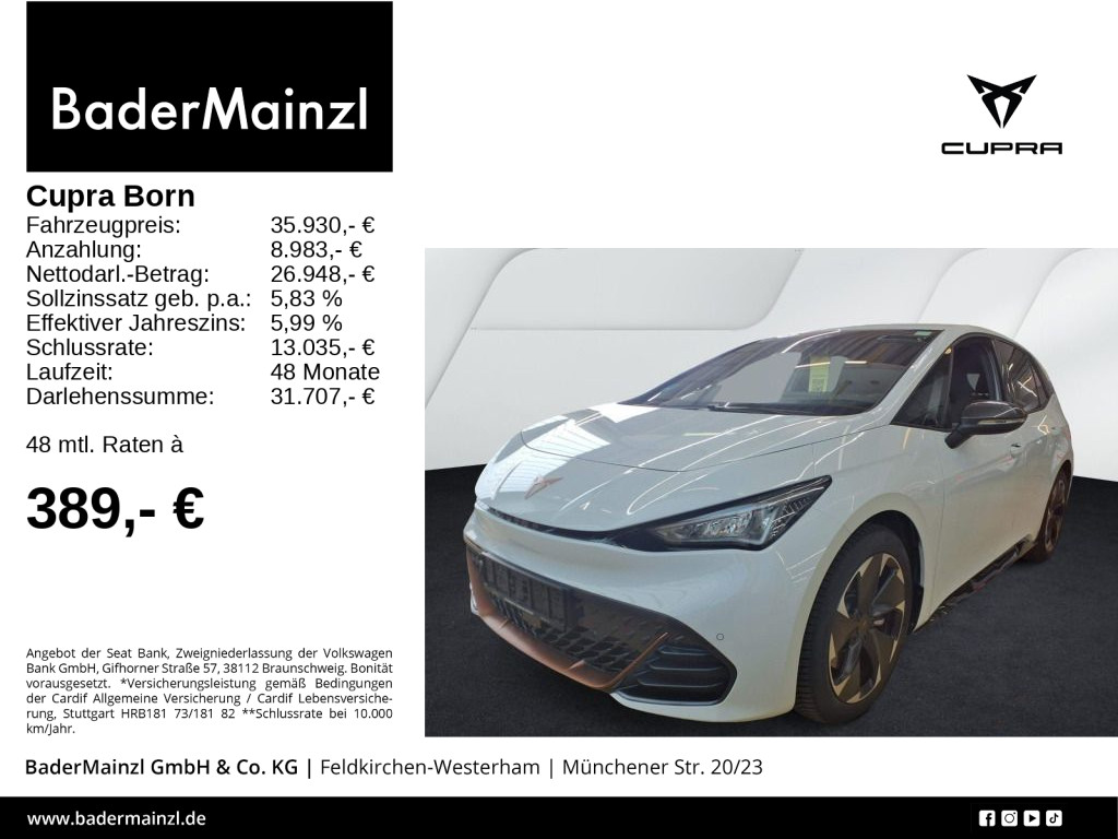Cupra Born 77 kWh Navi SHZ Kamera ACC WäPu LenkHeiz