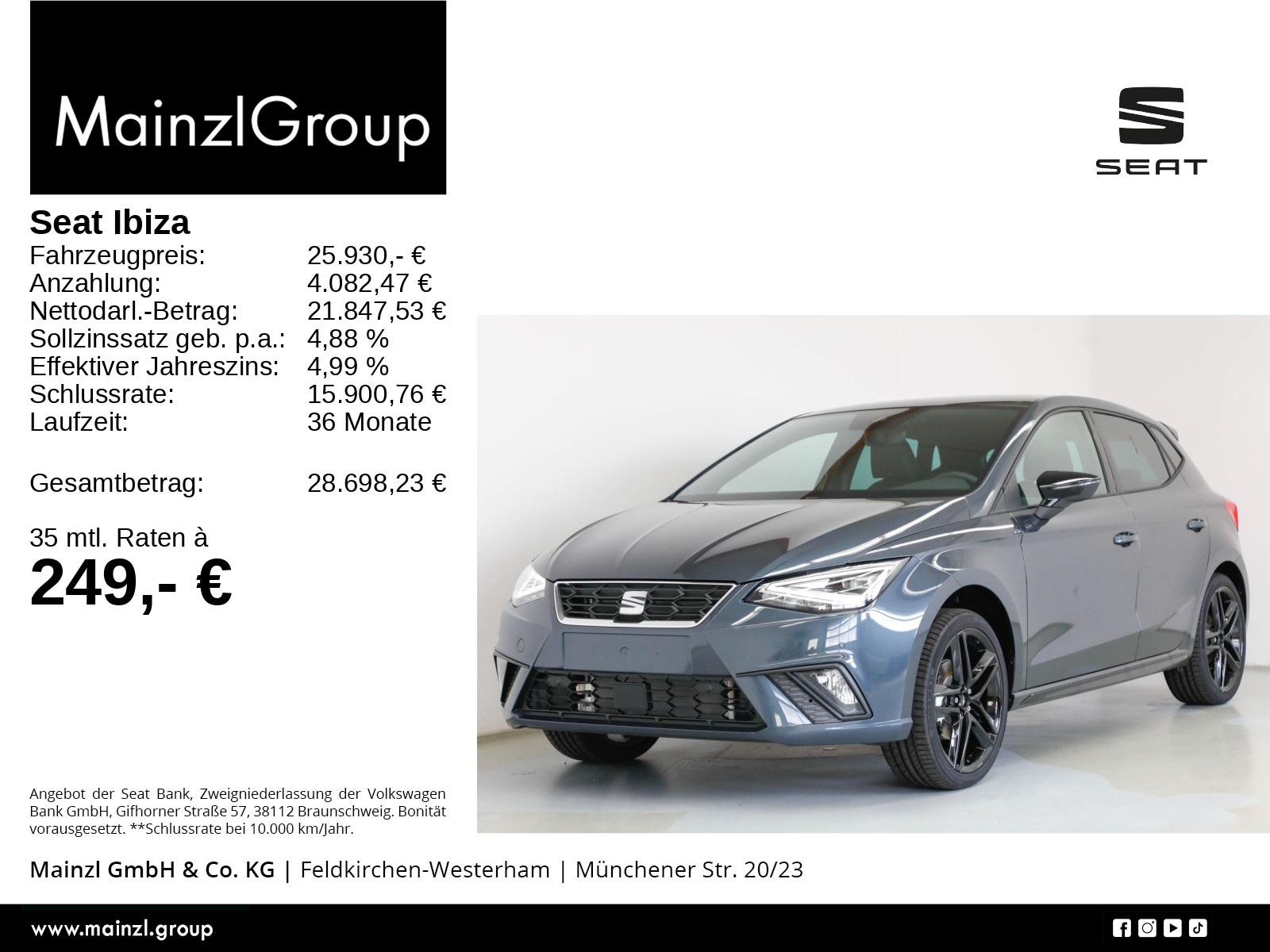 Seat Ibiza 1.5 TSI DSG FR ACC Kamera Pano Beats