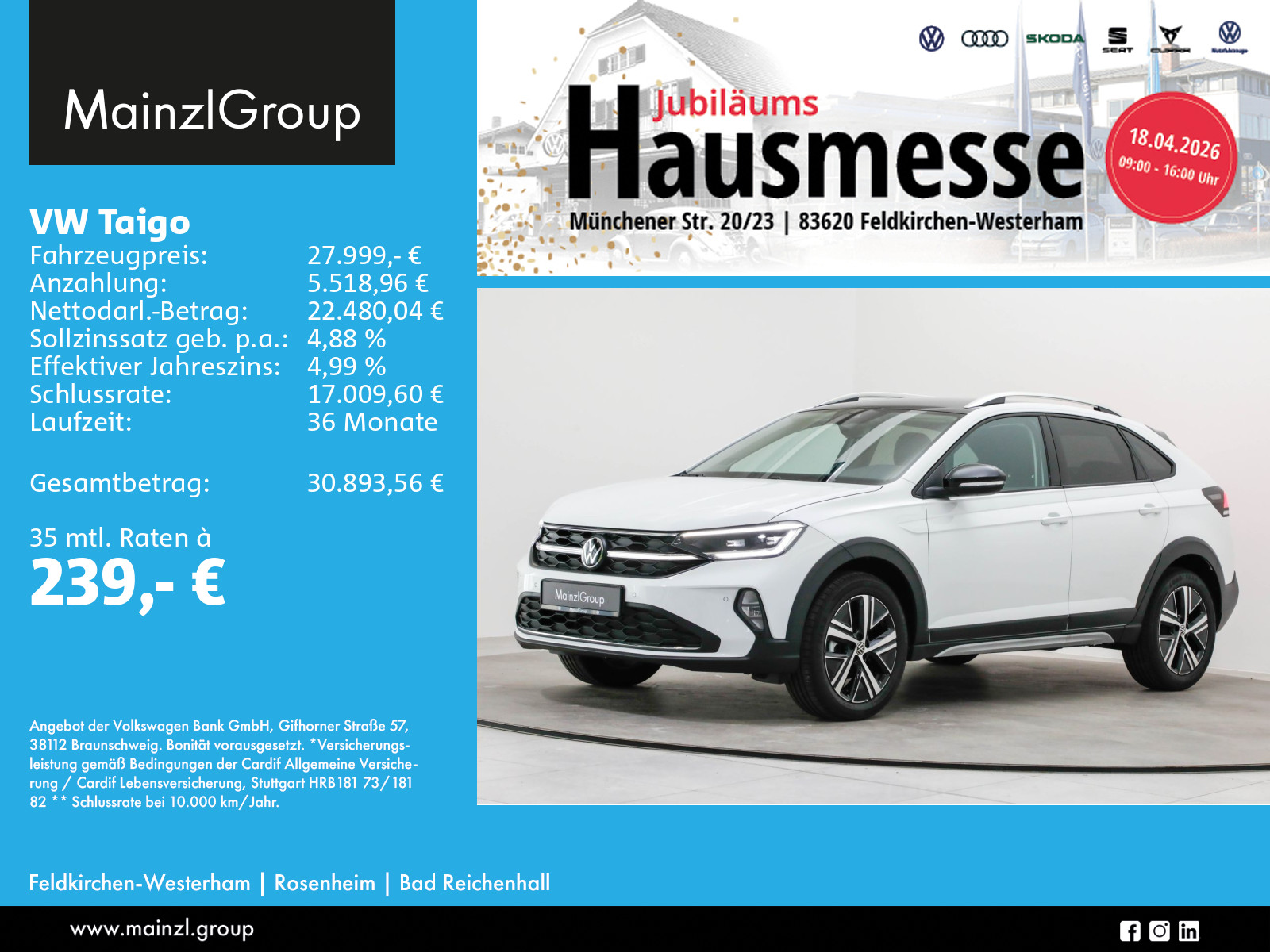 Volkswagen Taigo Style 1,0 l TSI OPF 85 kW (116 PS) 7-Gang-Doppelkupplungsgetriebe DSG