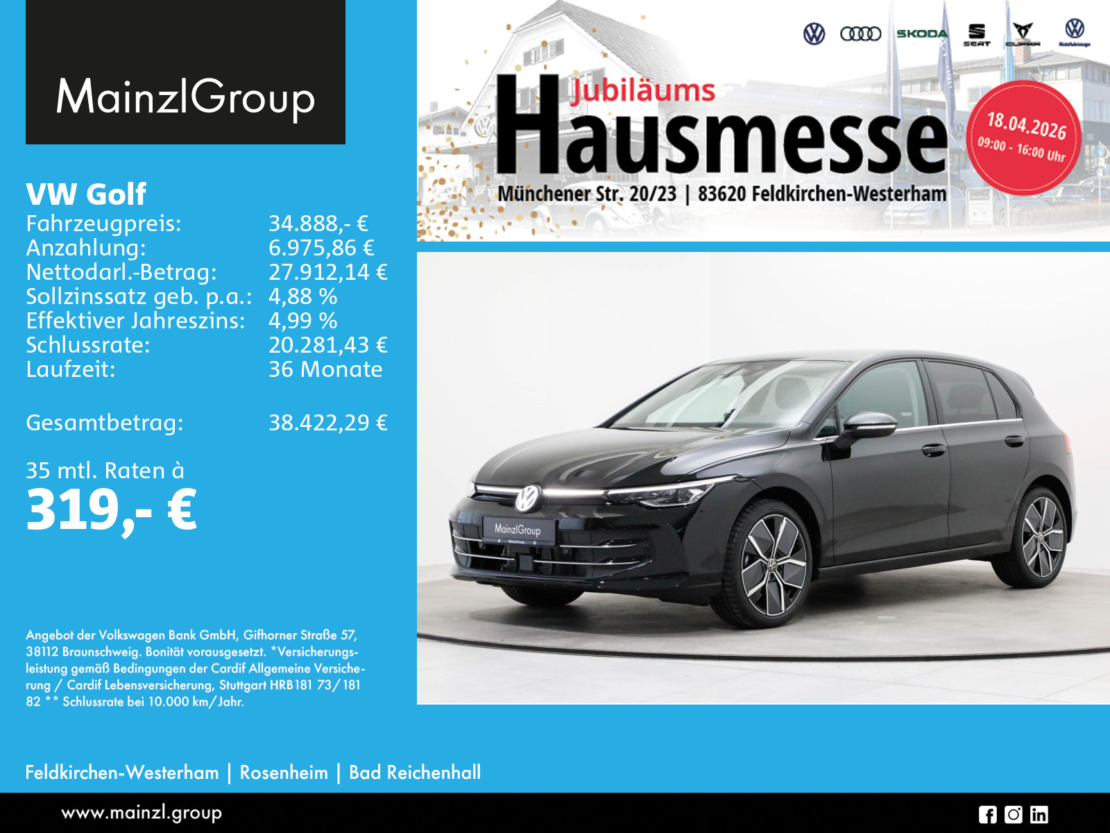 Volkswagen Golf Style 1,5 l eTSI OPF 110 kW (150 PS ) 7-Gang-Doppelkupplungsgetriebe DSG