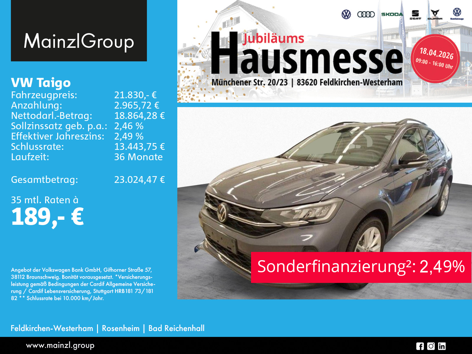 Volkswagen Taigo 1.0 TSI Goal Carplay ACC LED 2xPDC AAC SHZ